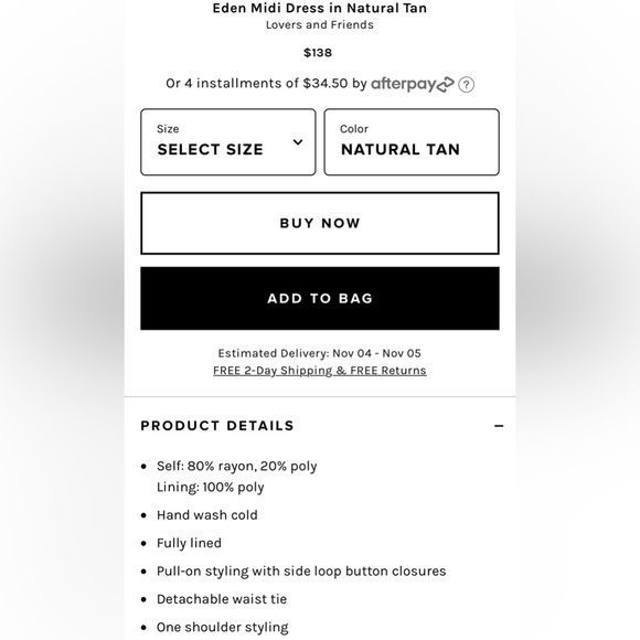 LOVERS + FRIENDS EDEN MIDI TULAROSA ANINE BING TULAROSA REVOLVE ZARA LACADEMIE - Picture 2 of 11